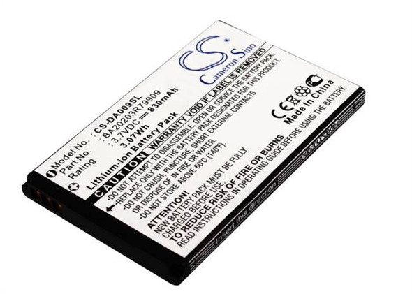 Battery for Creative Zen Micro Photo BA20203R79909 DAA-BA0009 MP3 Player 830mAh